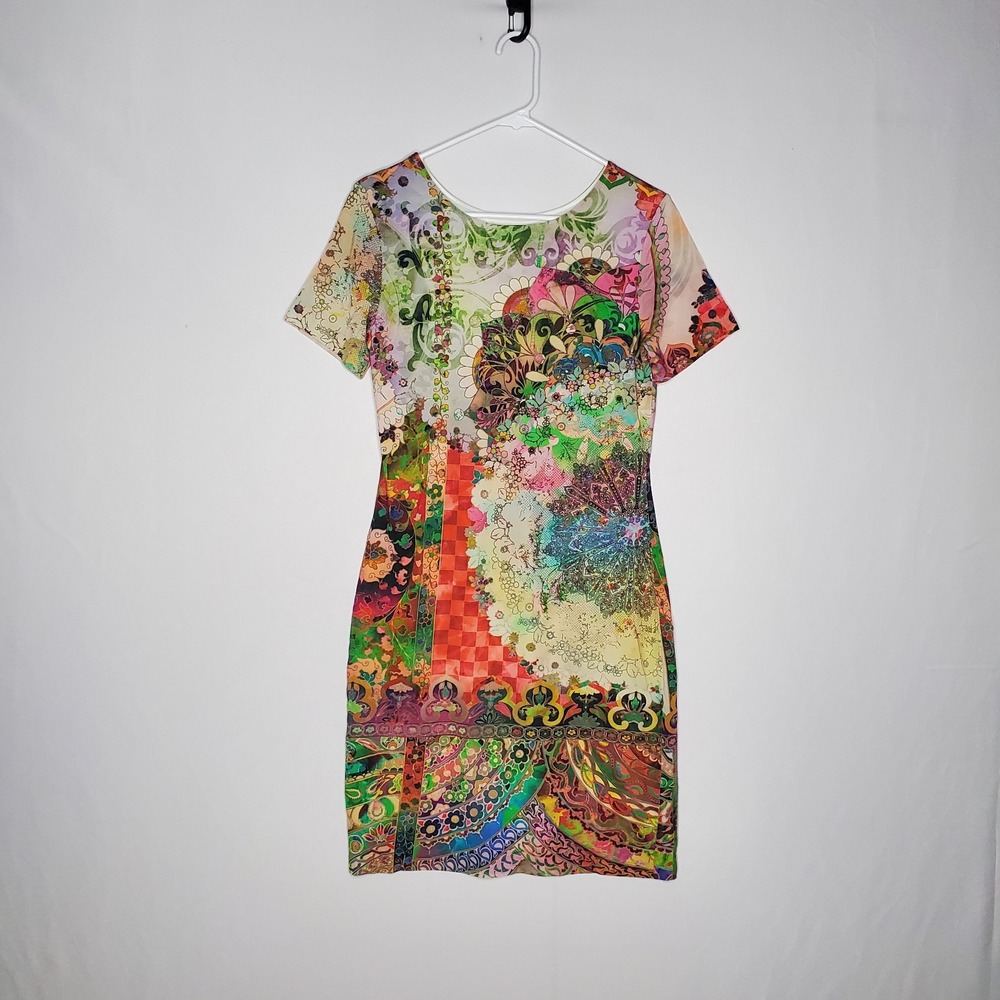 Ana Alcazar Dress 40 Multicolor Boho Artsy Floral Fairy Designer Party